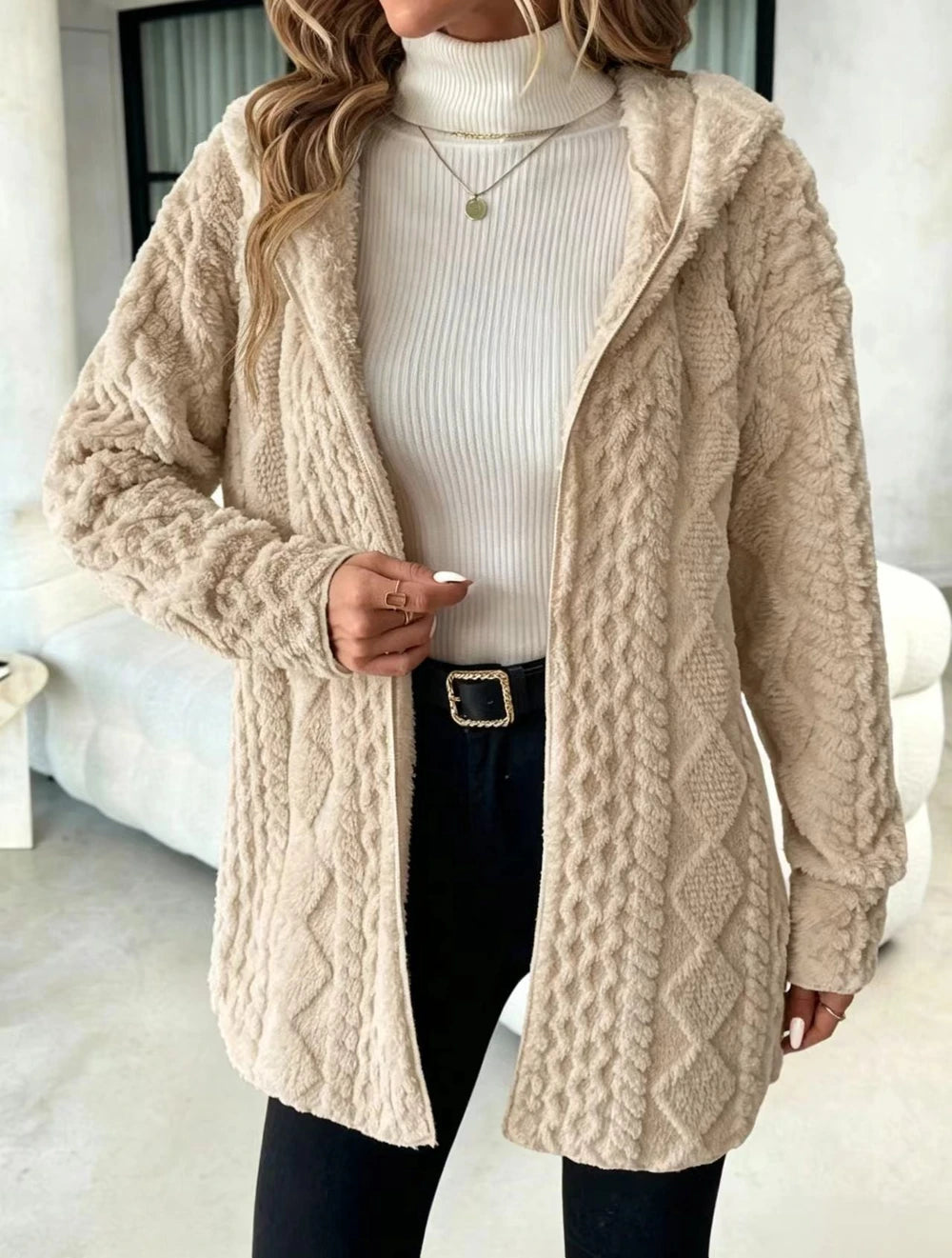 Women's Cozy Hooded Cardigan
