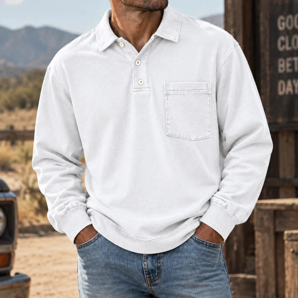 MIVANITY Vintage Forge Henley Shirt Rugged Heritage Style With Everyday Comfort