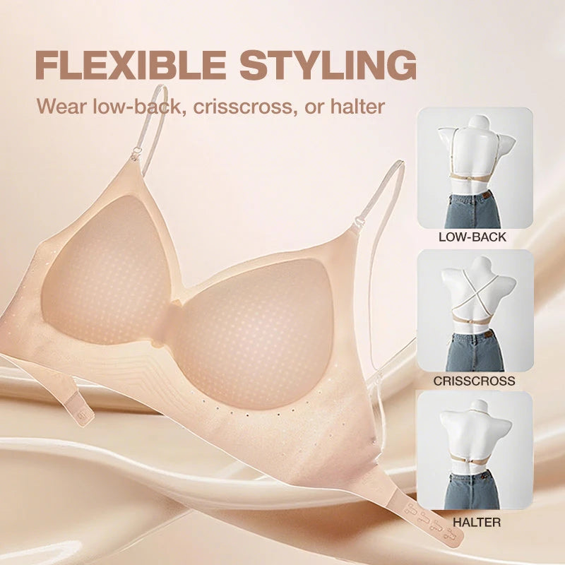 💞Deep V Low Back Backless Bra for A/B/C Cup - Seamless Invisible Bra