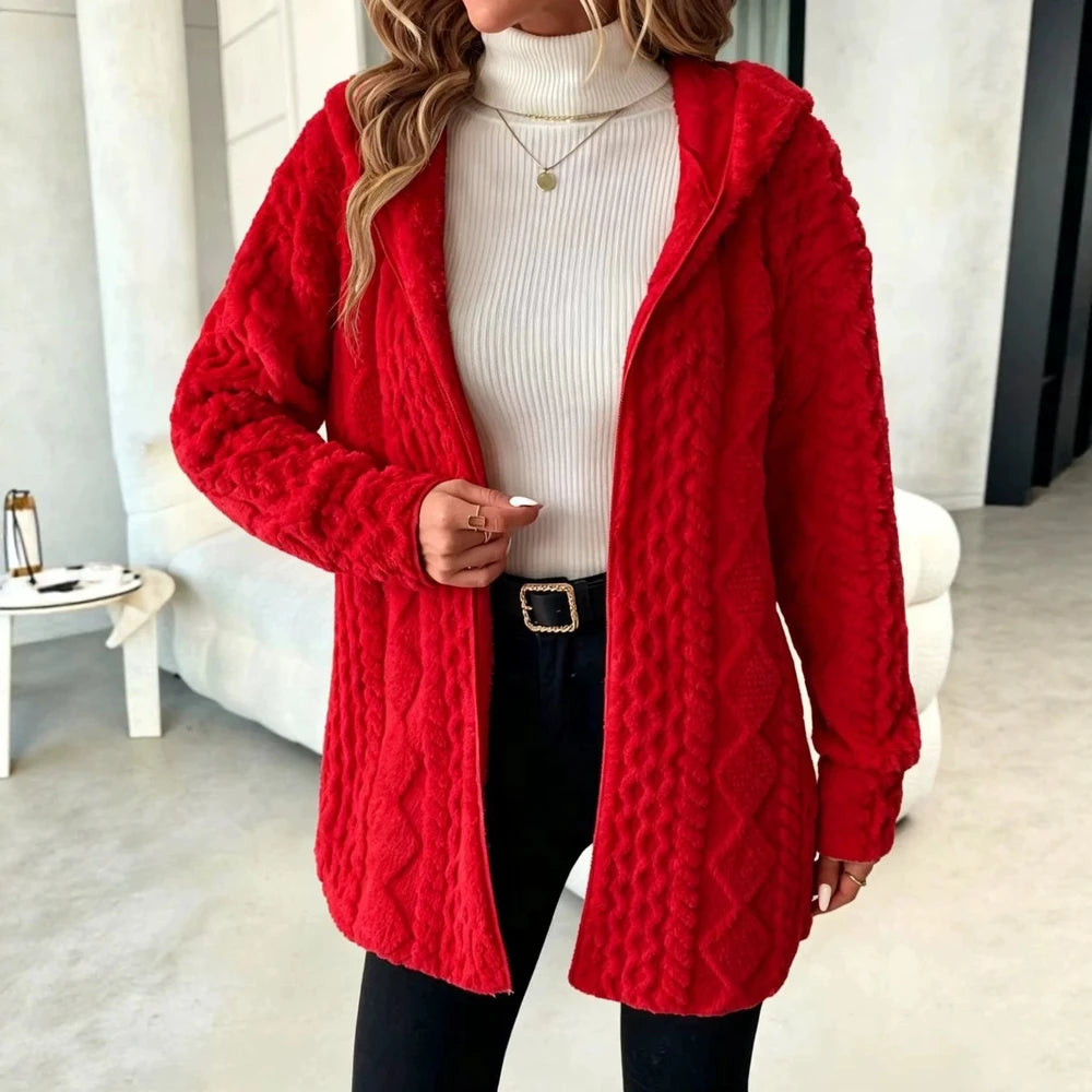 Women's Cozy Hooded Cardigan